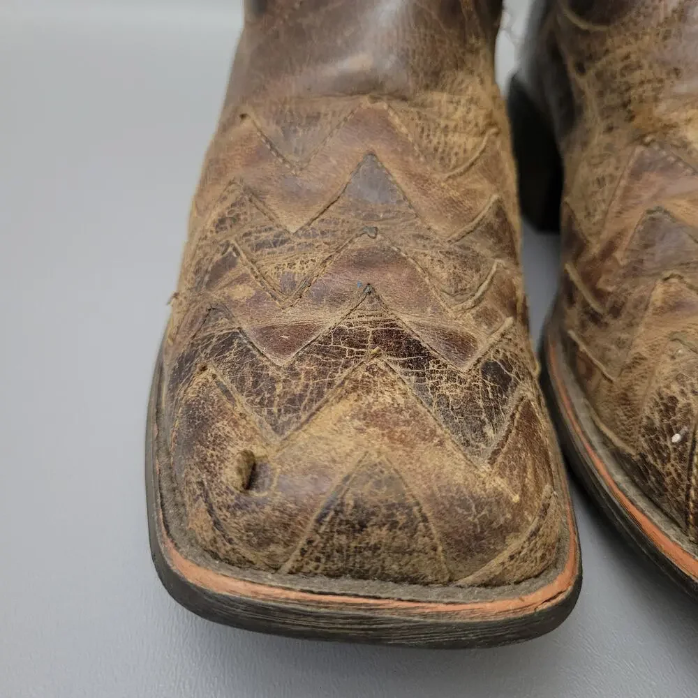 Ariat On Point Womens US 8.5 B Western Boots Brown Leather Mid-Calf
